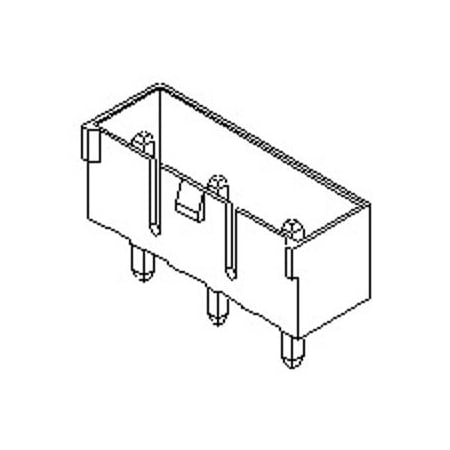 Molex Board Connector, 3 Contact(S), 1 Row(S), Male, Straight, Solder Terminal 353280360